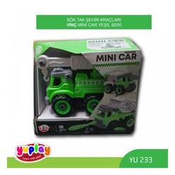 Yuplay - Yuplay Sök-Tak Şehir Araçları Vinç Yeşil Seri YU233
