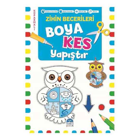 Zihin Becerileri - Boya Kes Yapıştır 5 Yaş